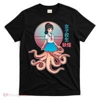 Japanese Yokai Monster Octopus School Girl T-Shirt thumb 0