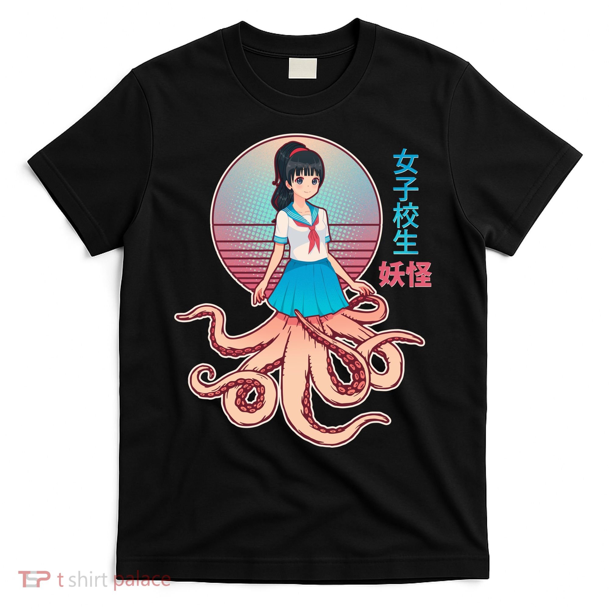 Japanese Yokai Monster Octopus School Girl T-Shirt
