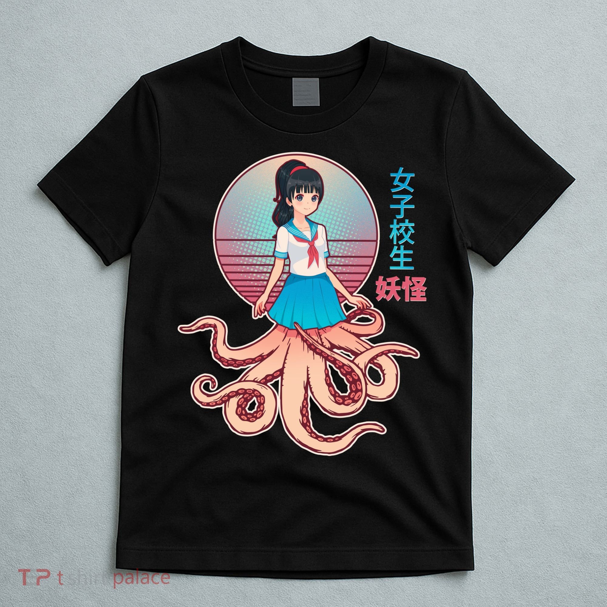 Japanese Yokai Monster Octopus School Girl T-Shirt