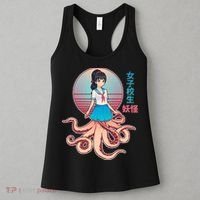 Japanese Yokai Monster Octopus School Girl Women's Tank Top thumb 3
