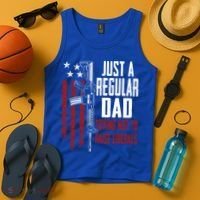 Just A Regular Dad Trying Not To Raise Liberals Funny Gift Gun Rights Gift Tank Top thumb 4