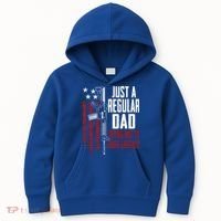Just A Regular Dad Trying Not To Raise Liberals Funny Gift Gun Rights Gift Kids Hoodie thumb 0