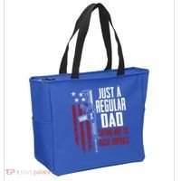 Just A Regular Dad Trying Not To Raise Liberals Funny Gift Gun Rights Gift Tote Bag thumb 2