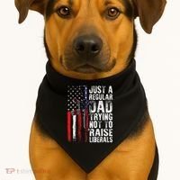 Just A Regular Dad Trying Not To Raise Liberals Fathers Day USA-Made Doggie Bandana thumb 1