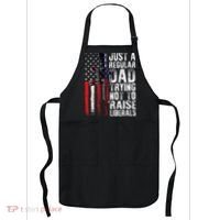 Just A Regular Dad Trying Not To Raise Liberals Fathers Day Apron thumb 0