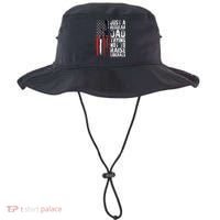 Just A Regular Dad Trying Not To Raise Liberals Fathers Day Bucket Hat thumb 0