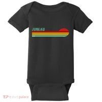 Juneau Alaska Retro Sunset Baby Bodysuit thumb 0