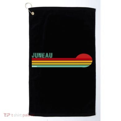 Juneau Alaska Retro Sunset Golf Towel