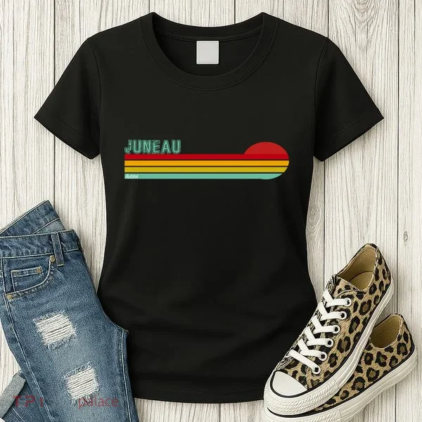 Juneau Alaska Retro Sunset Women's T-Shirt