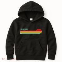 Juneau Alaska Retro Sunset Kids Hoodie thumb 0