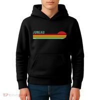 Juneau Alaska Retro Sunset Kids Hoodie thumb 4