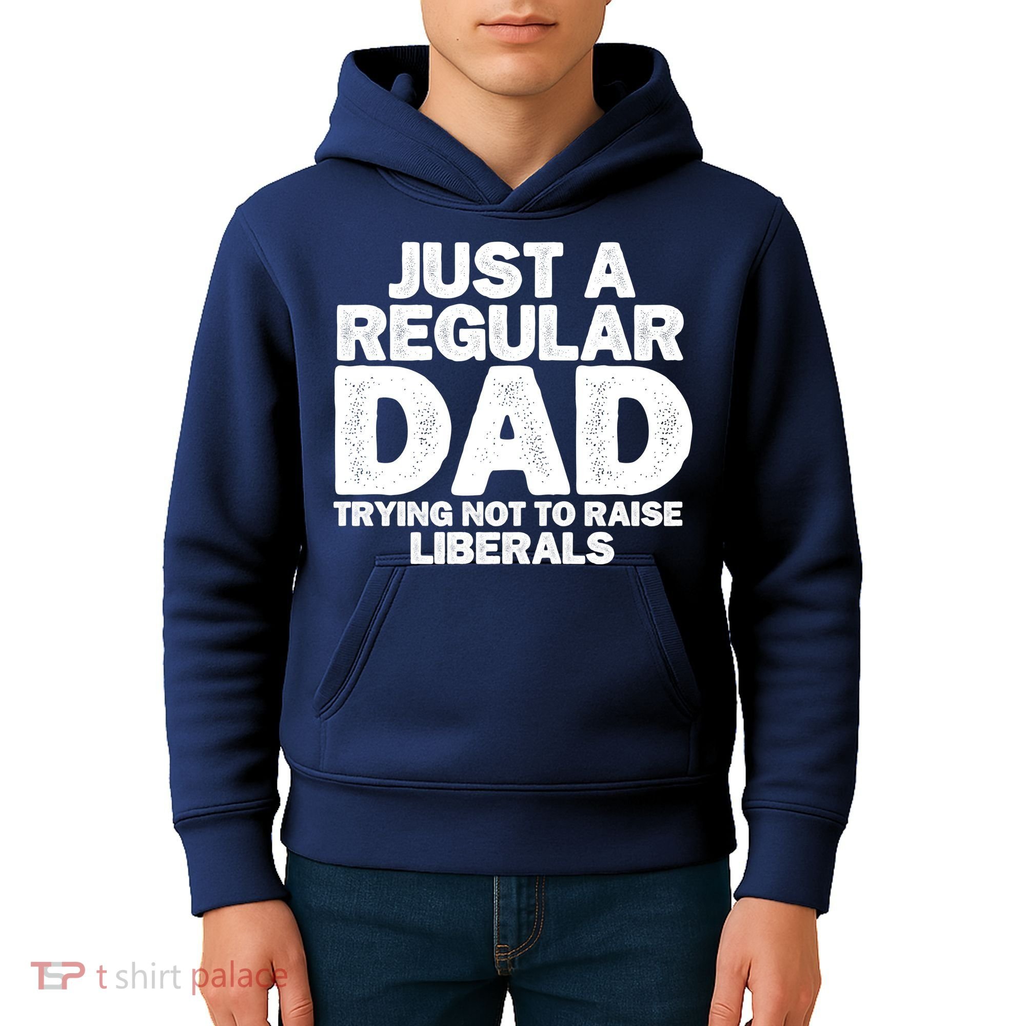 Just A Regular Dad Trying Not To Raise Liberals Kids Hoodie