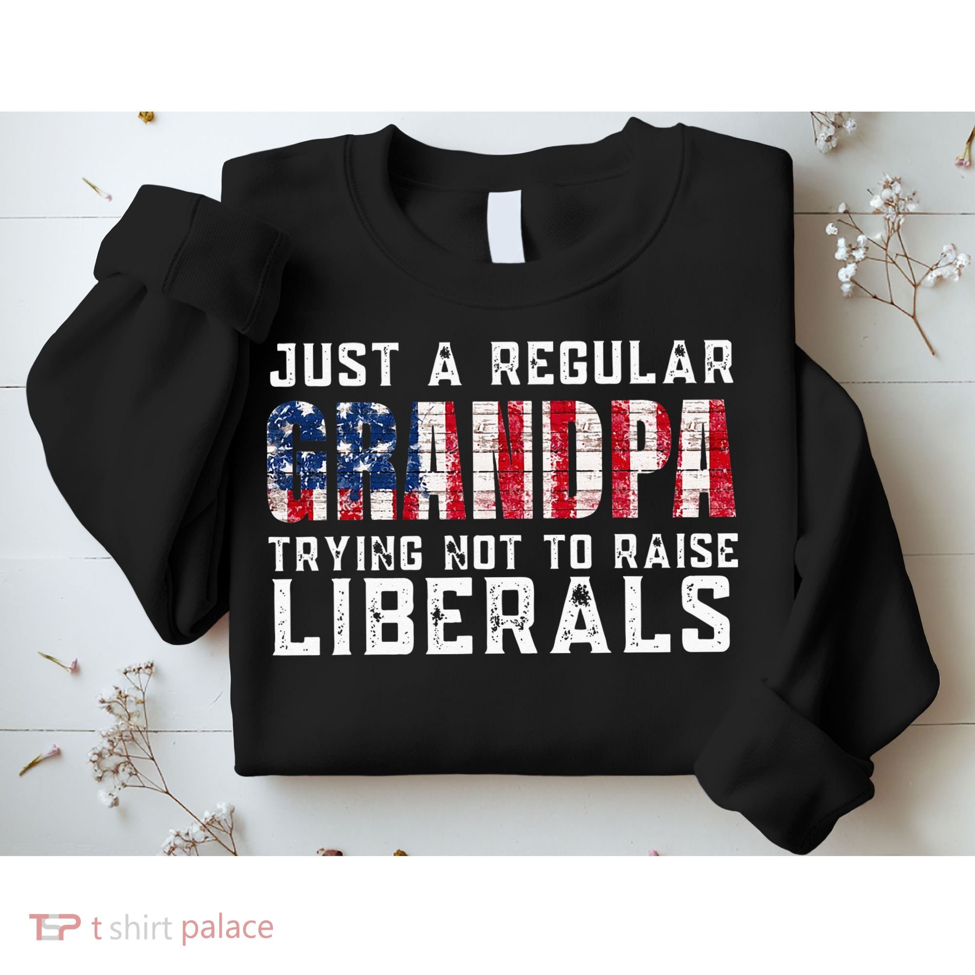 Just A Regular Grandpa Trying Not To Raise Liberals Sweatshirt