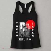 Japan Aesthetic Retro Comic Tokyo Silhouette Japanese Font Women's Tank Top thumb 3