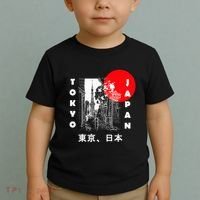 Japan Aesthetic Retro Comic Tokyo Silhouette Japanese Font Toddler T-Shirt thumb 2