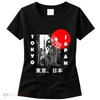 Japan Aesthetic Retro Comic Tokyo Silhouette Japanese Font Women's T-Shirt thumb 0
