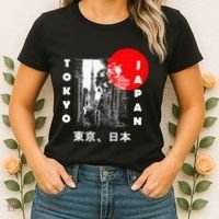 Japan Aesthetic Retro Comic Tokyo Silhouette Japanese Font Women's T-Shirt thumb 2