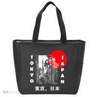 Japan Aesthetic Retro Comic Tokyo Silhouette Japanese Font Tote Bag thumb 0