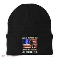 Just A Regular Dad Trying Not To Raise Liberals Father's Day TShirt Beanie thumb 0