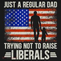 Just A Regular Dad Trying Not To Raise Liberals Father's Day TShirt Women's Hoodie thumb 2