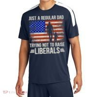 Just A Regular Dad Trying Not To Raise Liberals Father's Day TShirt Sport-Tek Competitor United Soccer Jersey thumb 0