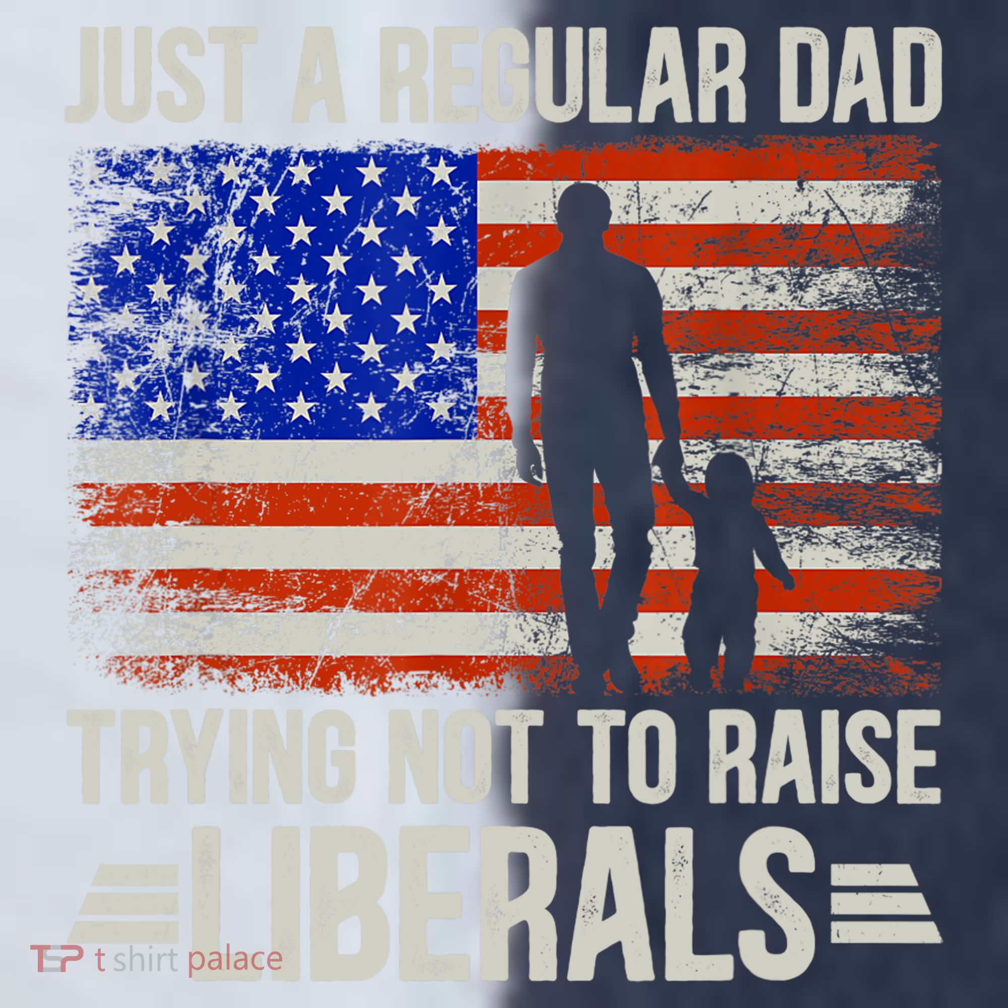 Just A Regular Dad Trying Not To Raise Liberals Father's Day TShirt Sport-Tek Competitor United Soccer Jersey