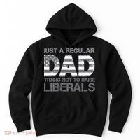 Just A Regular Dad Trying Not To Raise Liberals Father's Day Hoodie thumb 0
