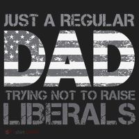 Just A Regular Dad Trying Not To Raise Liberals Father's Day Beanie thumb 2