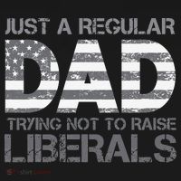 Just A Regular Dad Trying Not To Raise Liberals Father's Day Coaster thumb 2