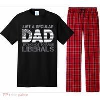 Just A Regular Dad Trying Not To Raise Liberals Father's Day Pajama Set thumb 0