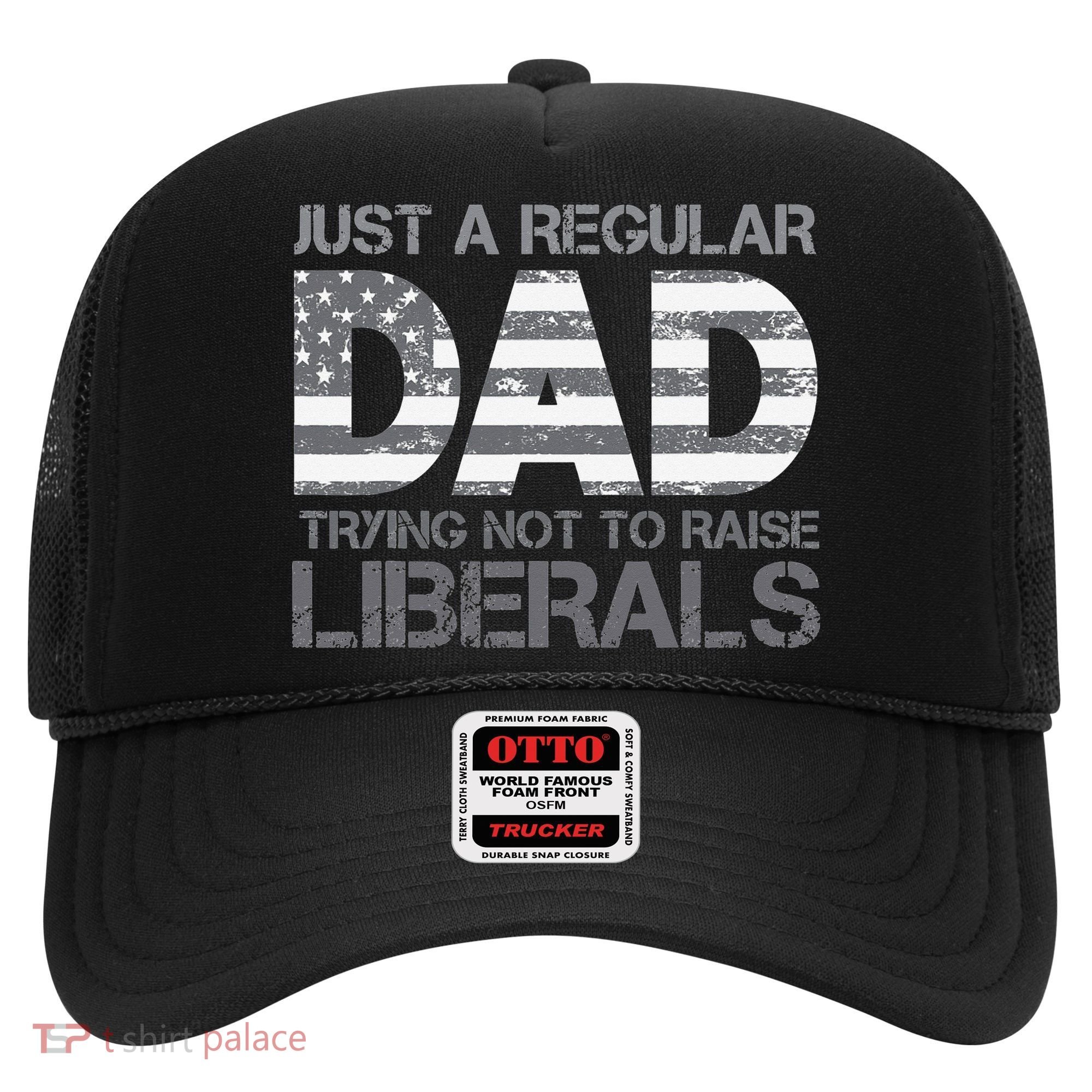 Just A Regular Dad Trying Not To Raise Liberals Father's Day Hat