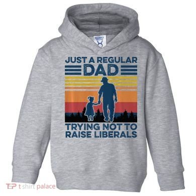 Just A Regular Dad Trying Not To Raise Liberals Toddler Hoodie