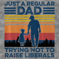 Just A Regular Dad Trying Not To Raise Liberals Toddler Hoodie thumb 2
