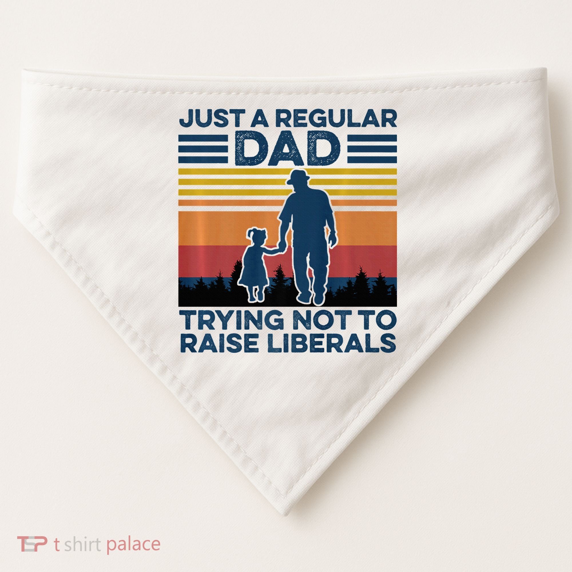 Just A Regular Dad Trying Not To Raise Liberals USA-Made Doggie Bandana
