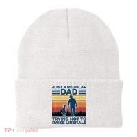 Just A Regular Dad Trying Not To Raise Liberals Beanie thumb 0