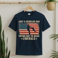 Just A Regular Dad Trying Not To Raise Liberals Father's Day T-Shirt thumb 2