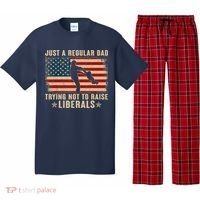 Just A Regular Dad Trying Not To Raise Liberals Father's Day Pajama Set thumb 0