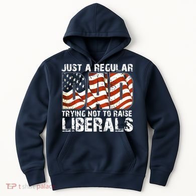 Just A Regular Dad Trying Not To Raise Liberals 4th July Son Hoodie