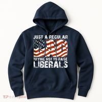 Just A Regular Dad Trying Not To Raise Liberals 4th July Son Hoodie thumb 0
