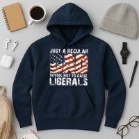 Just A Regular Dad Trying Not To Raise Liberals 4th July Son Hoodie thumb 3