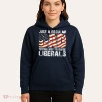 Just A Regular Dad Trying Not To Raise Liberals 4th July Son Hoodie thumb 5