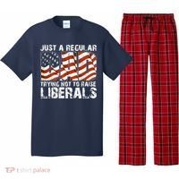 Just A Regular Dad Trying Not To Raise Liberals 4th July Son Pajama Set thumb 0