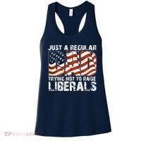Just A Regular Dad Trying Not To Raise Liberals 4th July Son Women's Tank Top thumb 0