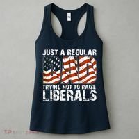 Just A Regular Dad Trying Not To Raise Liberals 4th July Son Women's Tank Top thumb 3
