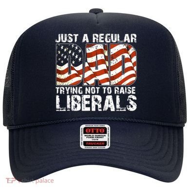 Just A Regular Dad Trying Not To Raise Liberals 4th July Son Hat