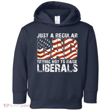 Just A Regular Dad Trying Not To Raise Liberals 4th July Son Toddler Hoodie