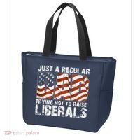 Just A Regular Dad Trying Not To Raise Liberals 4th July Son Tote Bag thumb 3