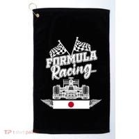 Japanese Auto Race Japan Flag Formula Racing Car Blueprint Great Gift Golf Towel thumb 0