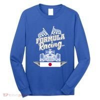 Japanese Auto Race Japan Flag Formula Racing Car Blueprint Great Gift Long Sleeve Shirt thumb 0