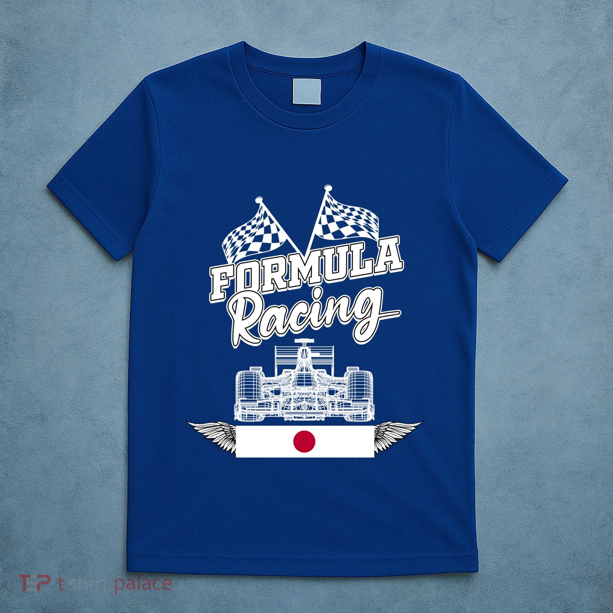 Japanese Auto Race Japan Flag Formula Racing Car Blueprint Great Gift T-Shirt